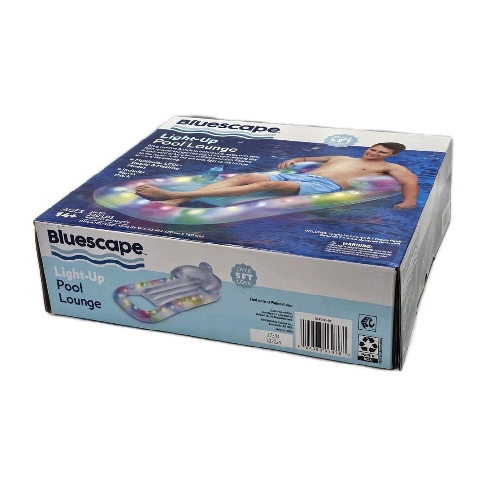 New Bluescape Inflatable Pool Mat Float Color Changing LED Batteries Included - Picture 3 of 4